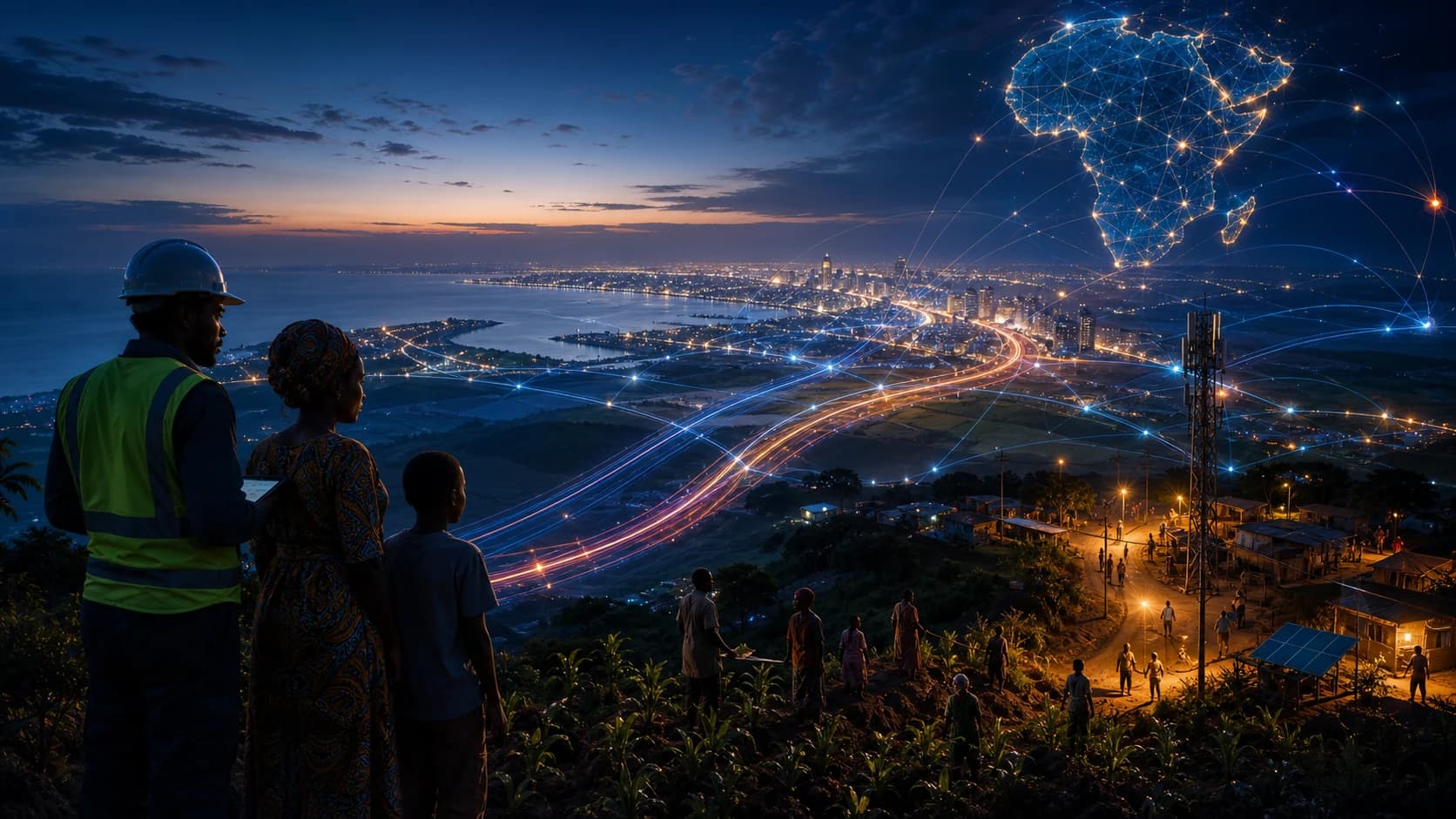Infrastructure, communities and connectivity across an African cityscape