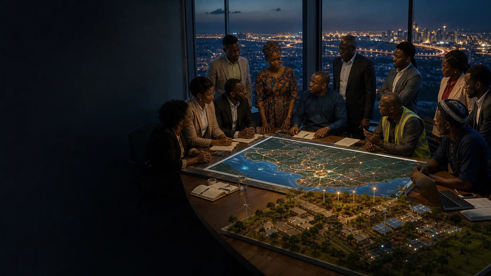 Government, community, infrastructure and investment representatives co-creating around a regional plan